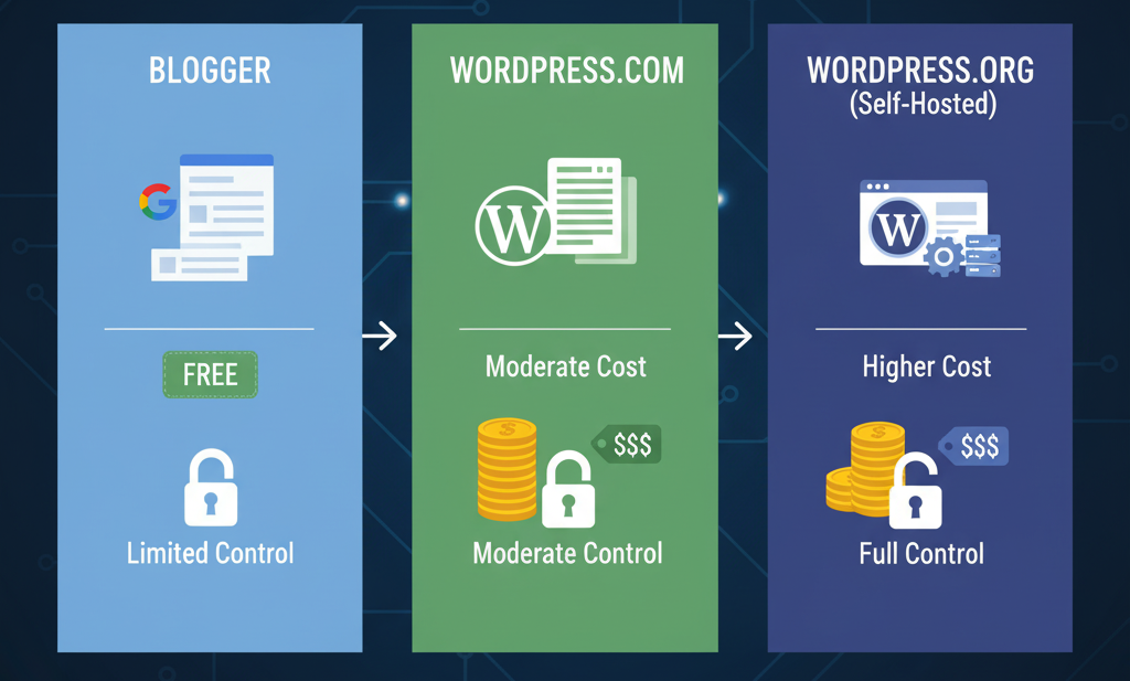 Blogger किंव्हा WordPress (WordPress.com / WordPress.org) सुरु करण्याचा खर्च