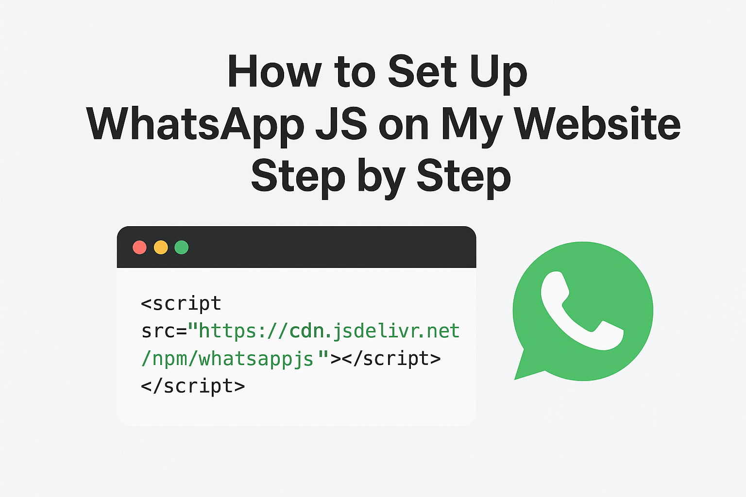 how to setup whatsapp js on my website Step by Step